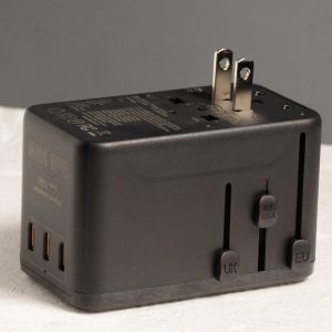 Ổ cắm du lịch đa năng tích hợp 3 cổng USB-C và 1 cổng USB-A sạc nhanh GaN 140W mã TA8 MPE - Thiết bị điện Mai Linh Electric