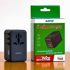 Ổ cắm du lịch đa năng tích hợp 3 cổng USB-C và 1 cổng USB-A sạc nhanh GaN 140W mã TA8 MPE - Thiết bị điện Mai Linh Electric