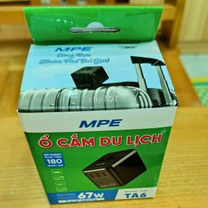 Ổ cắm du lịch đa năng tích hợp 3 cổng USB-C và 1 cổng USB-A sạc nhanh GaN 67W mã TA6 MPE - Thiết bị điện Mai Linh Electric