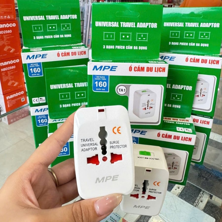 Ổ cắm du lịch mã TA1 MPE - Ổ cắm điện đa năng - Thiết bị điện Mai Linh Electric