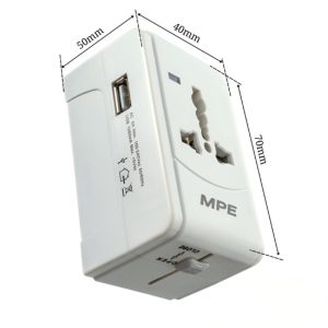 Ổ cắm du lịch tích hợp cổng USB mã TA2 MPE - Thiết bị điện Mai Linh Electric