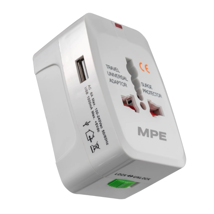 Ổ cắm du lịch tích hợp cổng USB mã TA3 MPE - Thiết bị điện Mai Linh Electric