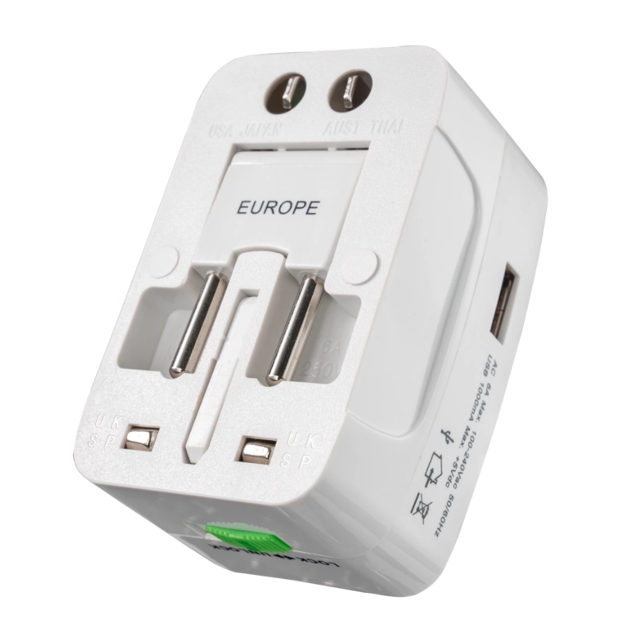 Ổ cắm du lịch tích hợp cổng USB mã TA3 MPE - Thiết bị điện Mai Linh Electric