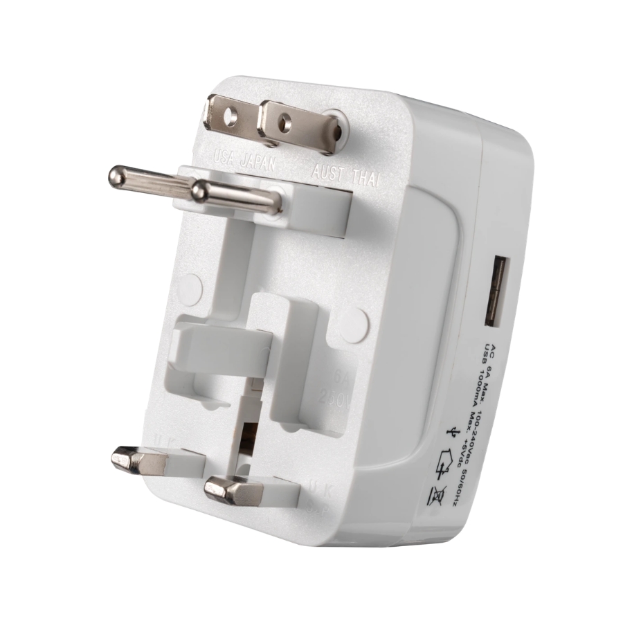 Ổ cắm du lịch tích hợp cổng USB mã TA3 MPE - Thiết bị điện Mai Linh Electric