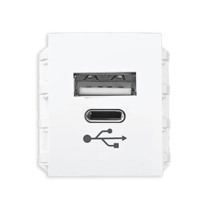 Ổ cắm sạc USB type A và type C dòng điện DC 5V-3.1A mã A6USB-A/C MPE - Thiết bị điện Mai Linh Electric