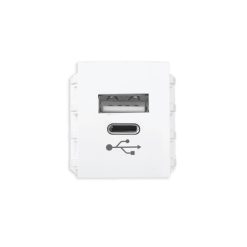 Ổ cắm sạc USB type A và type C dòng điện DC 5V-3.1A mã A6USB-A/C MPE - Thiết bị điện Mai Linh Electric