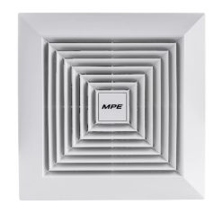 Quạt hút âm trần mô tơ bạc đạn mặt vuông đục lỗ trần 258mm mã AFC2-300 MPE - Thiết bị điện Mai Linh Electric