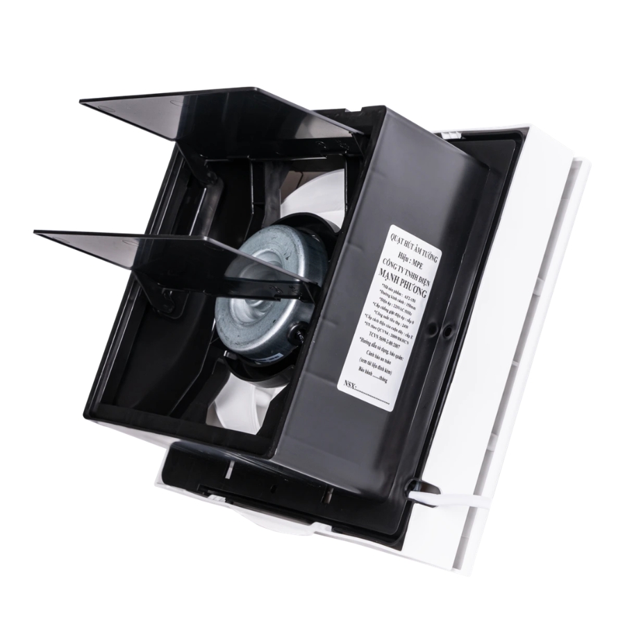 Quạt hút âm tường mô tơ bạc đạn mặt vuông đục lỗ tường 192mm mã AF2-150 MPE - Thiết bị điện Mai Linh Electric