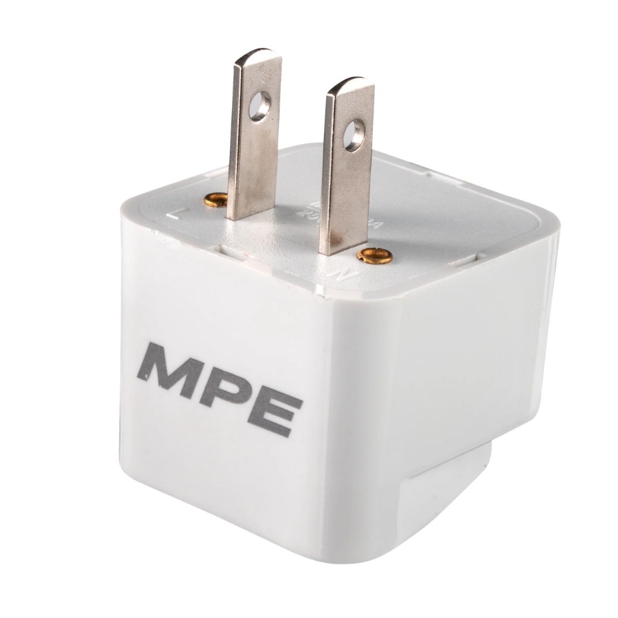 Ổ cắm du lịch - chân cắm dẹp - tròn mã AD1 MPE - Thiết bị điện Mai Linh Electric