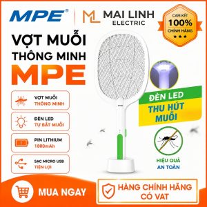 Vợt muỗi thông minh có đèn LED tự bắt muỗi VM1 MPE - Thiết bị điện Mai Linh Electric