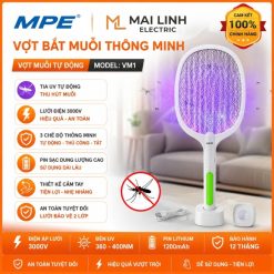 Vợt muỗi thông minh có đèn LED tự bắt muỗi VM1 MPE - Thiết bị điện Mai Linh Electric