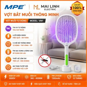 Vợt muỗi thông minh có đèn LED tự bắt muỗi VM1 MPE - Thiết bị điện Mai Linh Electric