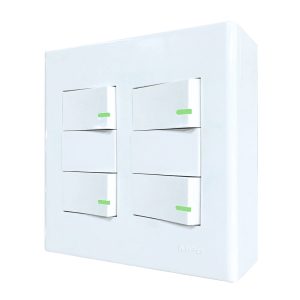 Bộ công tắc đôi 4 công tắc và đế nổi đôi A60B24N MPE - Thiết bị điện Mai Linh Electric