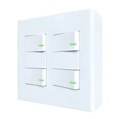 Bộ công tắc đôi 4 công tắc và đế nổi đôi vặn vít A60B24V MPE - Thiết bị điện Mai Linh Electric