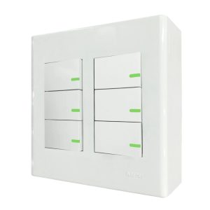 Bộ công tắc đôi 6 công tắc và đế nổi đôi A60B26N MPE - Thiết bị điện Mai Linh Electric