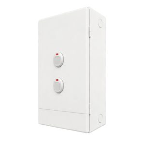 Bộ công tắc đơn - 2 công tắc và đế nổi đơn A20B12N MPE - Thiết bị điện Mai Linh Electric