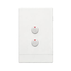 Bộ công tắc đơn - 2 công tắc và đế nổi đơn A20B12N MPE - Thiết bị điện Mai Linh Electric