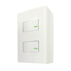 Bộ công tắc đơn 2 công tắc và đế nổi đơn mã A60B12N MPE - Thiết bị điện Mai Linh Electric