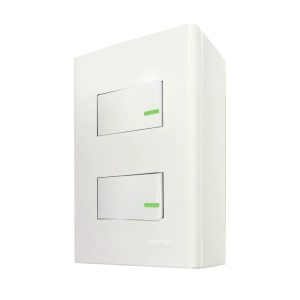 Bộ công tắc đơn 2 công tắc và đế nổi đơn vặn vít A60B12V MPE - Thiết bị điện Mai Linh Electric