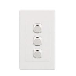 Bộ công tắc đơn - 3 công tắc và đế nổi đơn A20B13N MPE - Thiết bị điện Mai Linh Electric