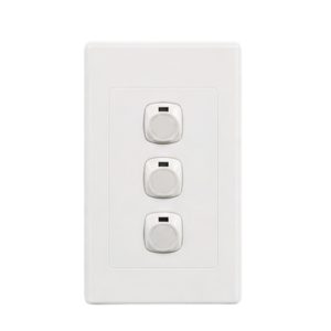 Bộ công tắc đơn - 3 công tắc và đế nổi đơn A20B13N MPE - Thiết bị điện Mai Linh Electric