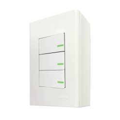 Bộ công tắc đơn 3 công tắc và đế nổi đơn mã A60B13N MPE - Thiết bị điện Mai Linh Electric