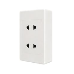 Bộ ổ cắm đơn - 2 ổ cắm 2 chấu và đế nổi đơn A20B12U MPE - Thiết bị điện Mai Linh Electric