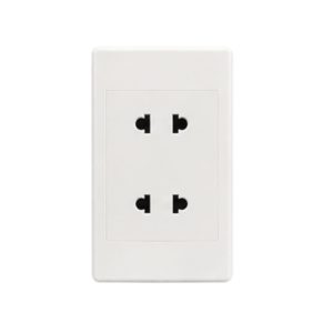 Bộ ổ cắm đơn - 2 ổ cắm 2 chấu và đế nổi đơn A20B12U MPE - Thiết bị điện Mai Linh Electric