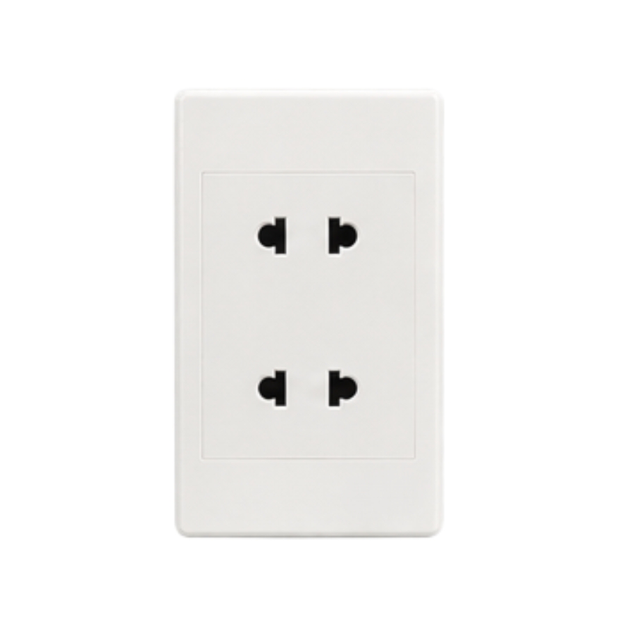 Bộ ổ cắm đơn - 2 ổ cắm 2 chấu và đế nổi đơn A20B12U MPE - Thiết bị điện Mai Linh Electric