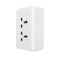 Bộ ổ cắm đơn - 2 ổ cắm đa năng và đế nổi đơn A20B12UM MPE - Thiết bị điện Mai Linh Electric