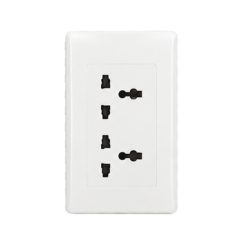 Bộ ổ cắm đơn - 2 ổ cắm đa năng và đế nổi đơn A20B12UM MPE - Thiết bị điện Mai Linh Electric