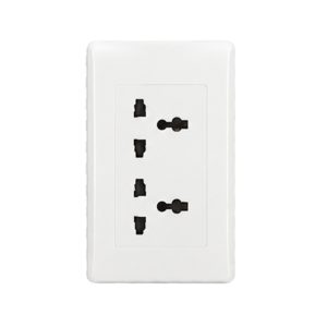 Bộ ổ cắm đơn - 2 ổ cắm đa năng và đế nổi đơn A20B12UM MPE - Thiết bị điện Mai Linh Electric