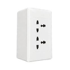 Bộ ổ cắm đơn - 2 ổ cắm đa năng và đế nổi đơn A20B12UM MPE - Thiết bị điện Mai Linh Electric