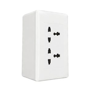 Bộ ổ cắm đơn - 2 ổ cắm đa năng và đế nổi đơn A20B12UM MPE - Thiết bị điện Mai Linh Electric