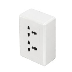 Bộ ổ cắm đơn - 2 ổ cắm đa năng và đế nổi đơn A20B12UM MPE - Thiết bị điện Mai Linh Electric