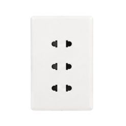 Bộ ổ cắm đơn - 3 ổ cắm 2 chấu và đế nổi đơn A20B13U MPE - Thiết bị điện Mai Linh Electric