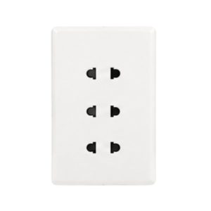 Bộ ổ cắm đơn - 3 ổ cắm 2 chấu và đế nổi đơn A20B13U MPE - Thiết bị điện Mai Linh Electric