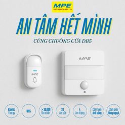 Chuông cửa không dây - không pin - 38 âm tuỳ chọn - tích hợp đèn led cảm biến ánh sáng mã DB5 MPE - Thiết bị điện Mai Linh Electric
