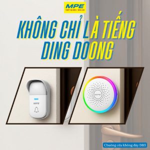 Chuông cửa không dây - không pin - 60 âm tuỳ chọn - viền đèn led RGB đa sắc mã DB3 MPE - Thiết bị điện Mai Linh Electric