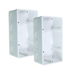 Hộp đế nhựa vuông đôi kiểu Anh A157V2 MPE - Thiết bị điện Mai Linh Electric