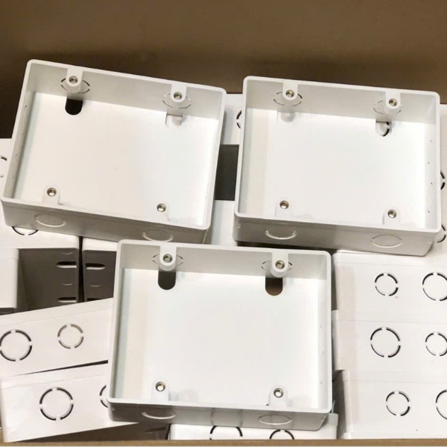 Hộp nhựa âm tường dùng cho 2 mặt đơn - Đế âm đôi A157ND MPE - Thiết bị điện Mai Linh Electric