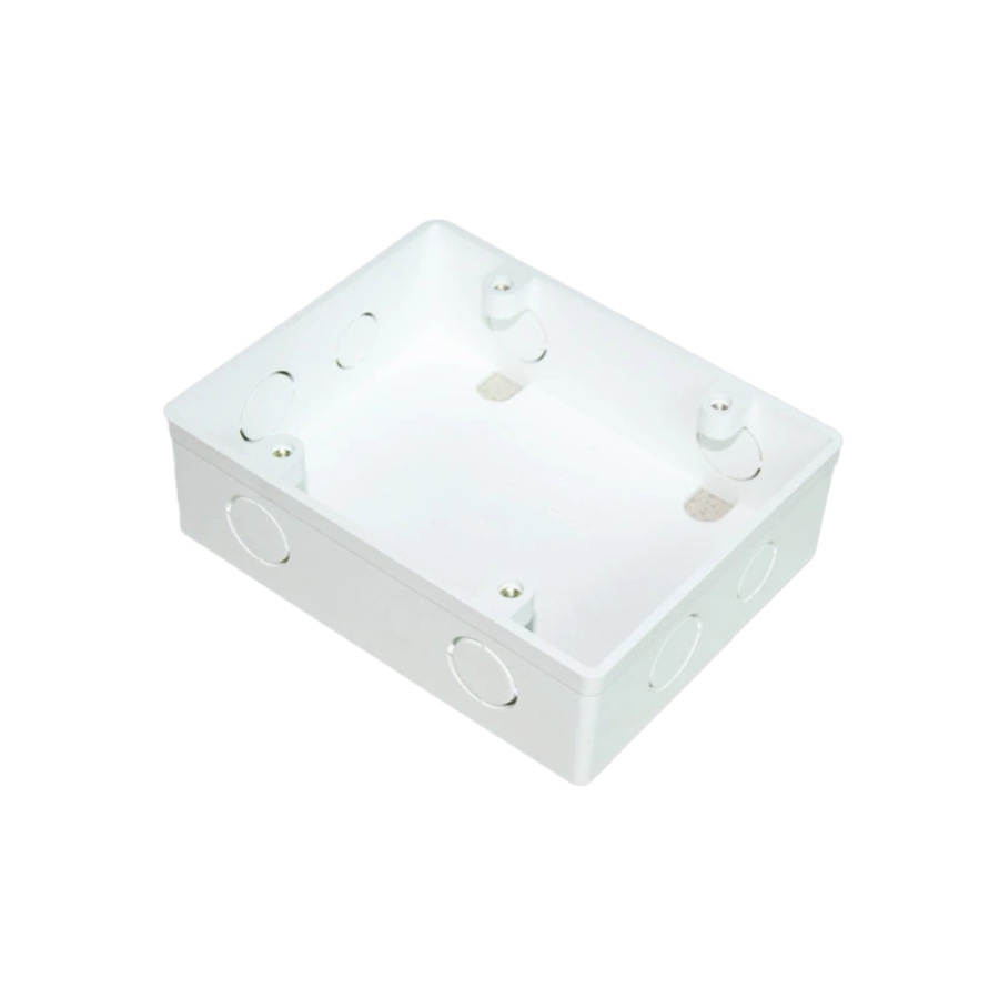 Hộp nhựa âm tường dùng cho 2 mặt đơn - Đế âm đôi A157ND MPE - Thiết bị điện Mai Linh Electric