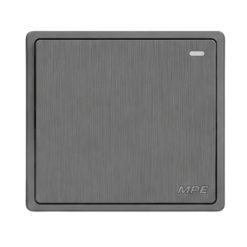 Mặt 1 công tắc 1 chiều 16A - 250V màu xám S701-GY MPE - Thiết bị điện Mai Linh Electric