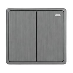 Mặt 2 công tắc 1 chiều 16A - 250V màu xám S702-GY MPE - Thiết bị điện Mai Linh Electric