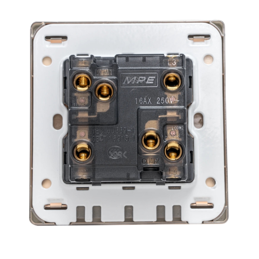 Mặt 2 công tắc 2 chiều 16A - 250V mã S702M MPE - Thiết bị điện Mai Linh Electric