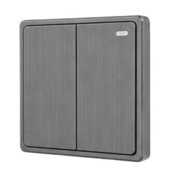 Mặt 2 công tắc 2 chiều 16A - 250V màu xám S702M-GY MPE - Thiết bị điện Mai Linh Electric