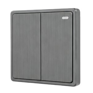Mặt 2 công tắc 2 chiều 16A - 250V màu xám S702M-GY MPE - Thiết bị điện Mai Linh Electric