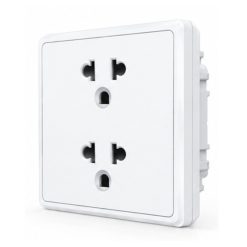 Mặt 2 ổ cắm 3 chấu màu trắng S7UES2-W MPE - Thiết bị điện Mai Linh Electric
