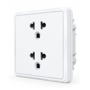 Mặt 2 ổ cắm 3 chấu màu trắng S7UES2-W MPE - Thiết bị điện Mai Linh Electric
