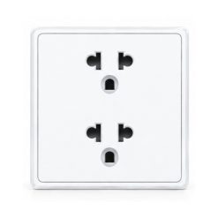 Mặt 2 ổ cắm 3 chấu màu trắng S7UES2-W MPE - Thiết bị điện Mai Linh Electric